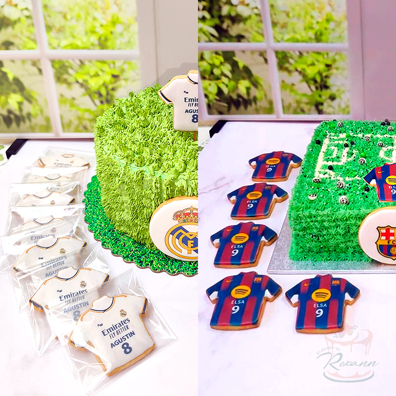 Tarta Fútbol + Set de Galletas | Tu Equipo Favorito